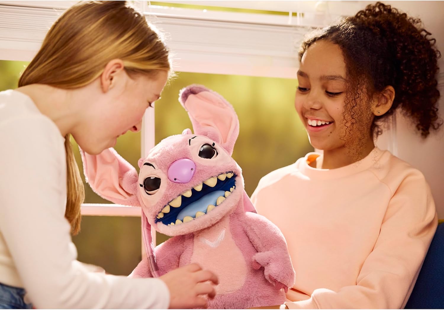 WOW! STUFF Disney Angel Puppetronic by RealFX | with a Limited 1st Edition Certificate | Looks, Feels & Sounds Real! | Disney's Lilo & Stitch | Over 100 Action & Sounds | 18