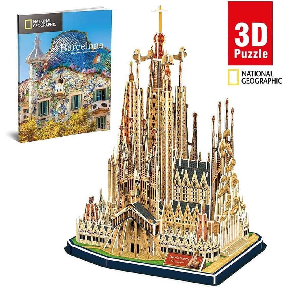 CubicFun National Geographic 3D Puzzle - Sagrada Familia (Barcelona) with a Booklet