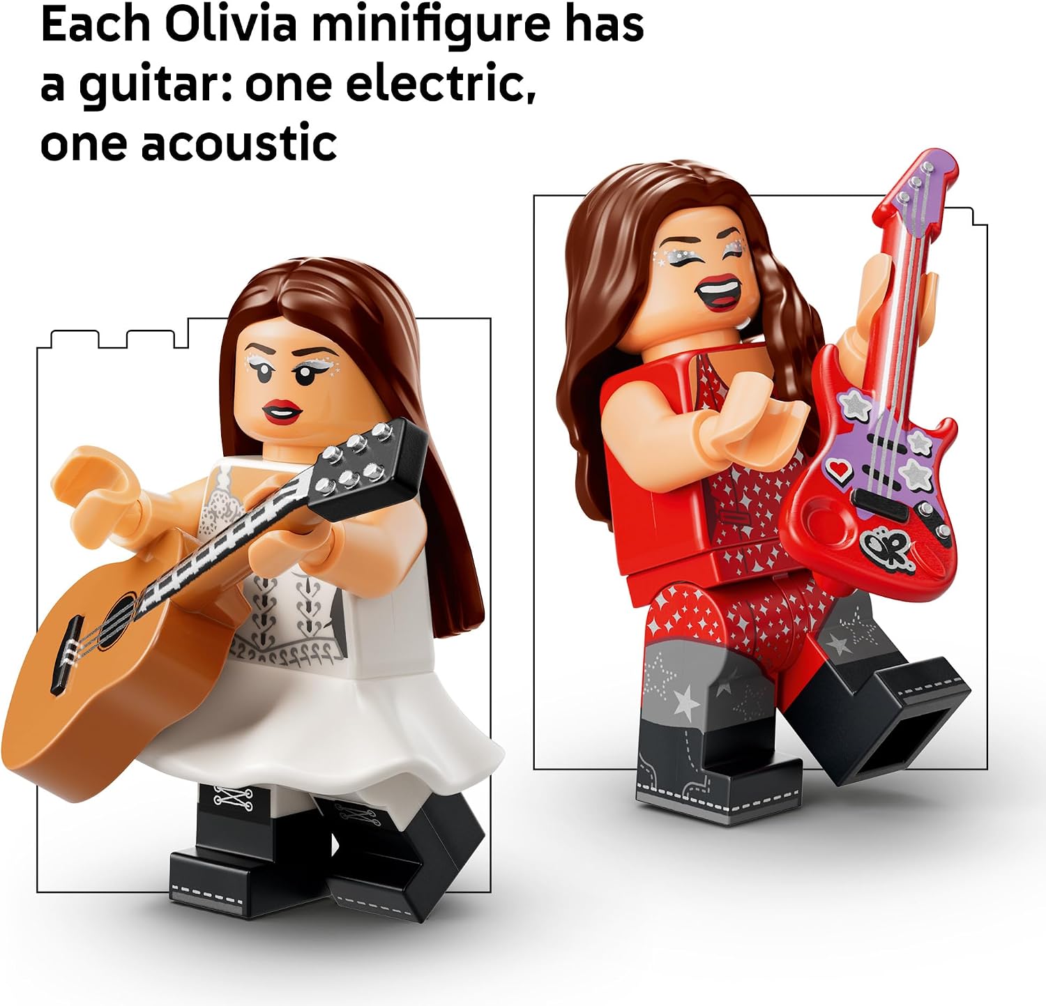 LEGO Editions Olivia Rodrigo's Dual Guitar 43031 | Collectible Building Toy, Olivia Rodrigo Minifigure - 43031