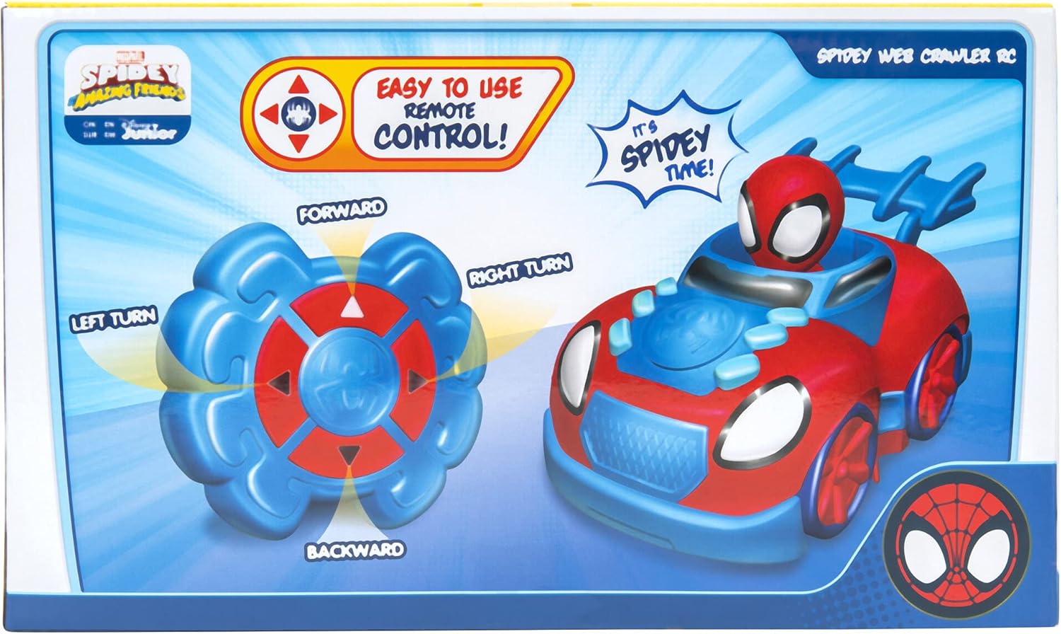 Disney Junior Marvel Spidey and His Amazing Friends Web Crawler RC - Remote-Controlled Vehicle - Spidey