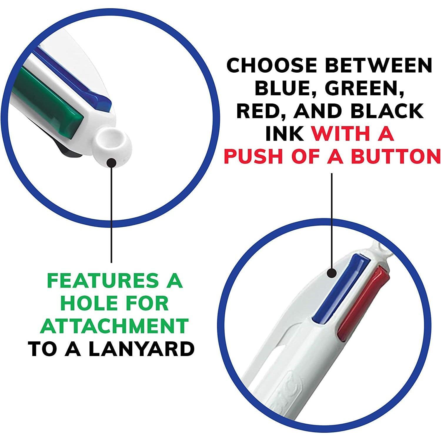 BIC 4-Color Original Retractable Ball Pens, Medium Point (1.0mm), 12-Count Pack - BumbleToys - 14 Years & Up, 18+, 5-7 Years, 6+ Years, 8-13 Years, Drawing & Painting, OXE, Pencil, Pre-Order, School Supplies, Stationery & Stickers