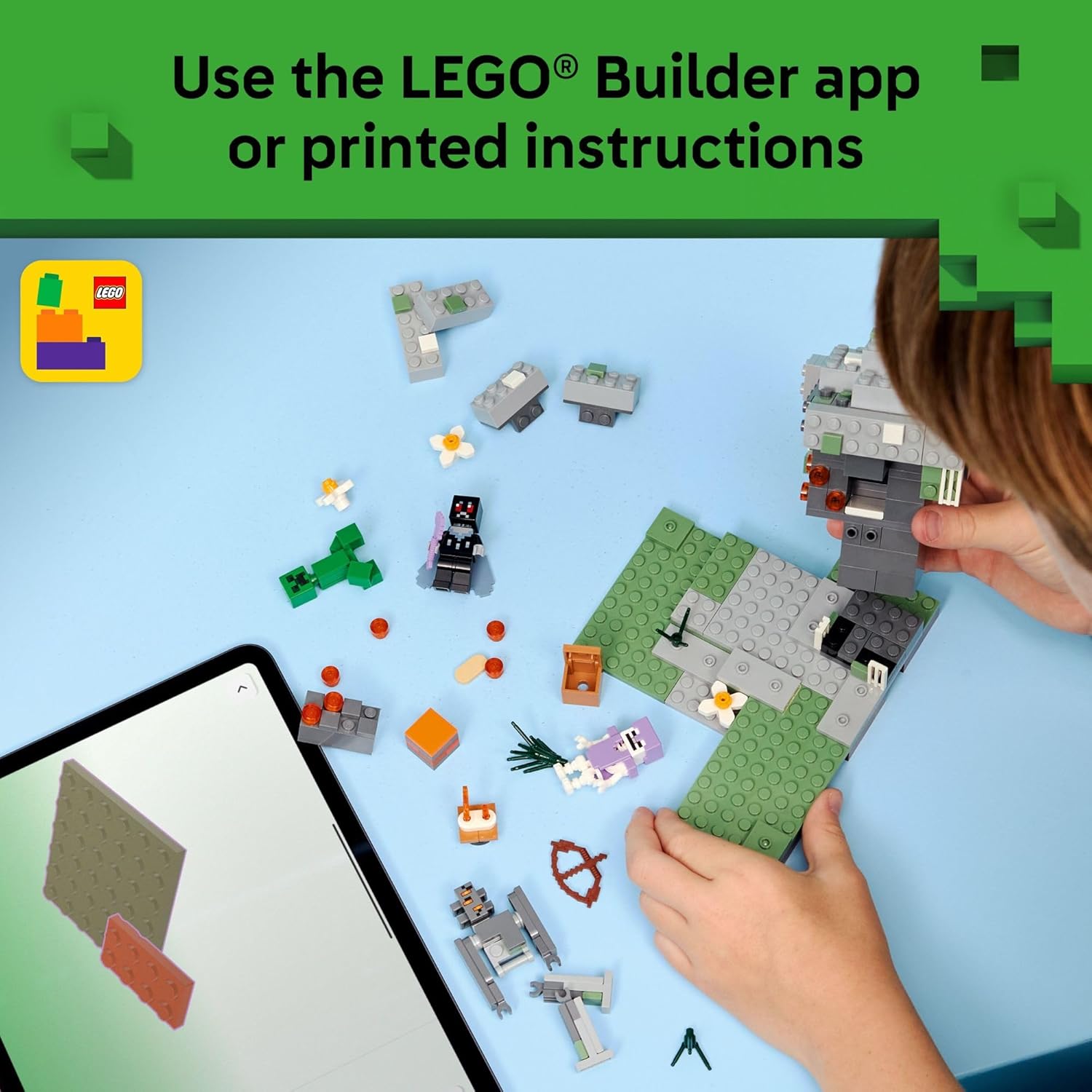 LEGO Minecraft The Pale Garden Building & Pretend Play Toy for Boys & Girls - Video Game Playset & Toy Figures for Kids, Ages 7+ - W/Mothman & Creeper Minifigures - Gift Idea for Birthdays - 21586