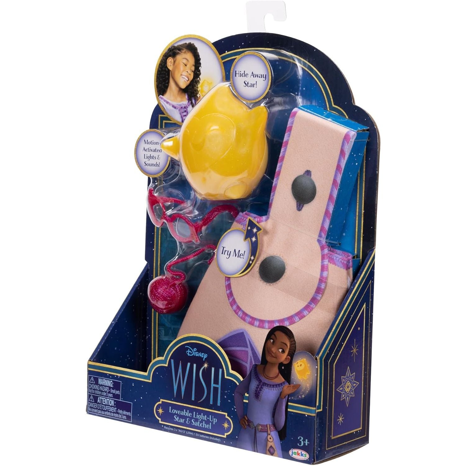 Disney's Wish Loveable Light-Up Star & Satchel, Interactive Role Play Star & Satchel Playset