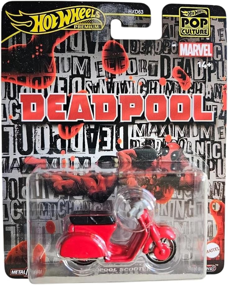 Hot Wheels Premium POP Culture  Marvel Deadpool Scooter