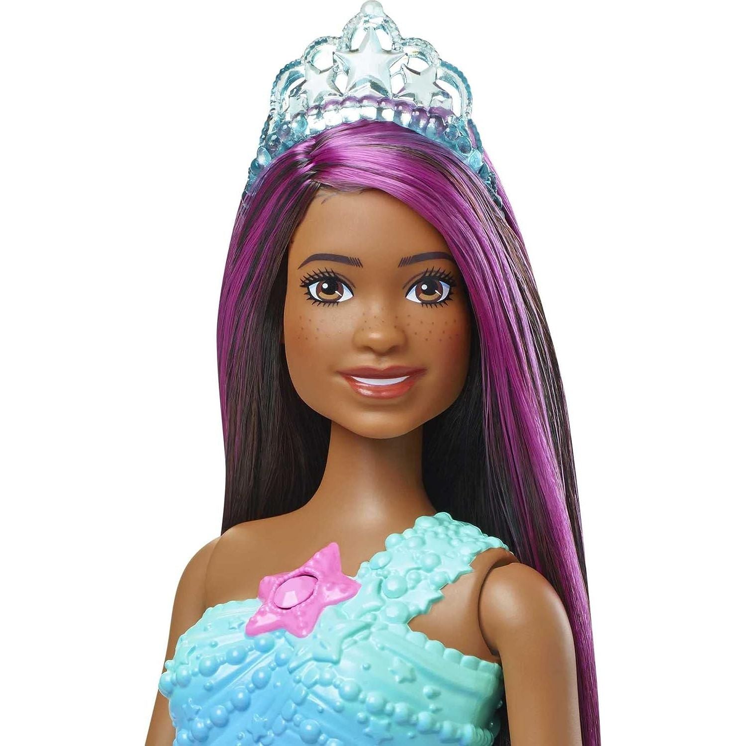 Barbie Dreamtopia Doll, Mermaid Toy with Water-Activated Light-Up Tail, Purple-Streaked Hair & 4 Colorful Light Shows