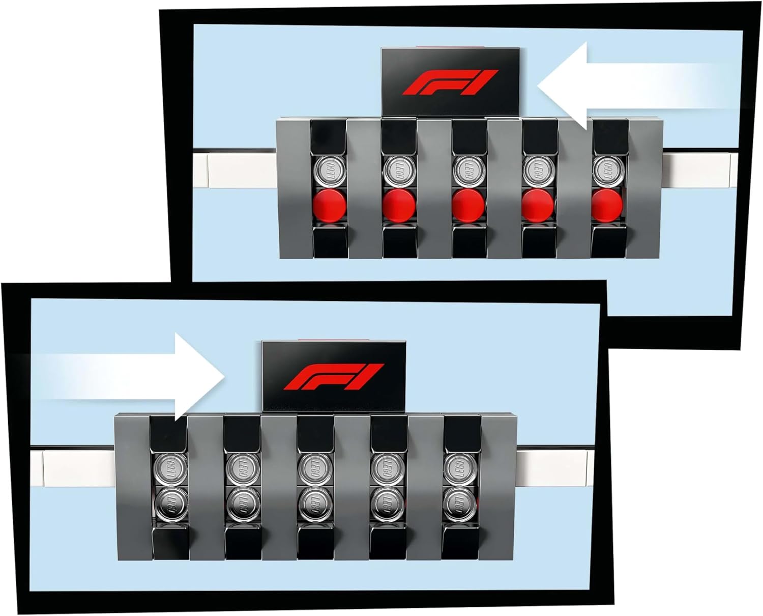 LEGO City 60474 F1 Grid with VCARB & Sauber Race Cars - Buildable Formula 1 Car Toys, 2 Driver Minifigures, Marshal, & Starting Lights Line