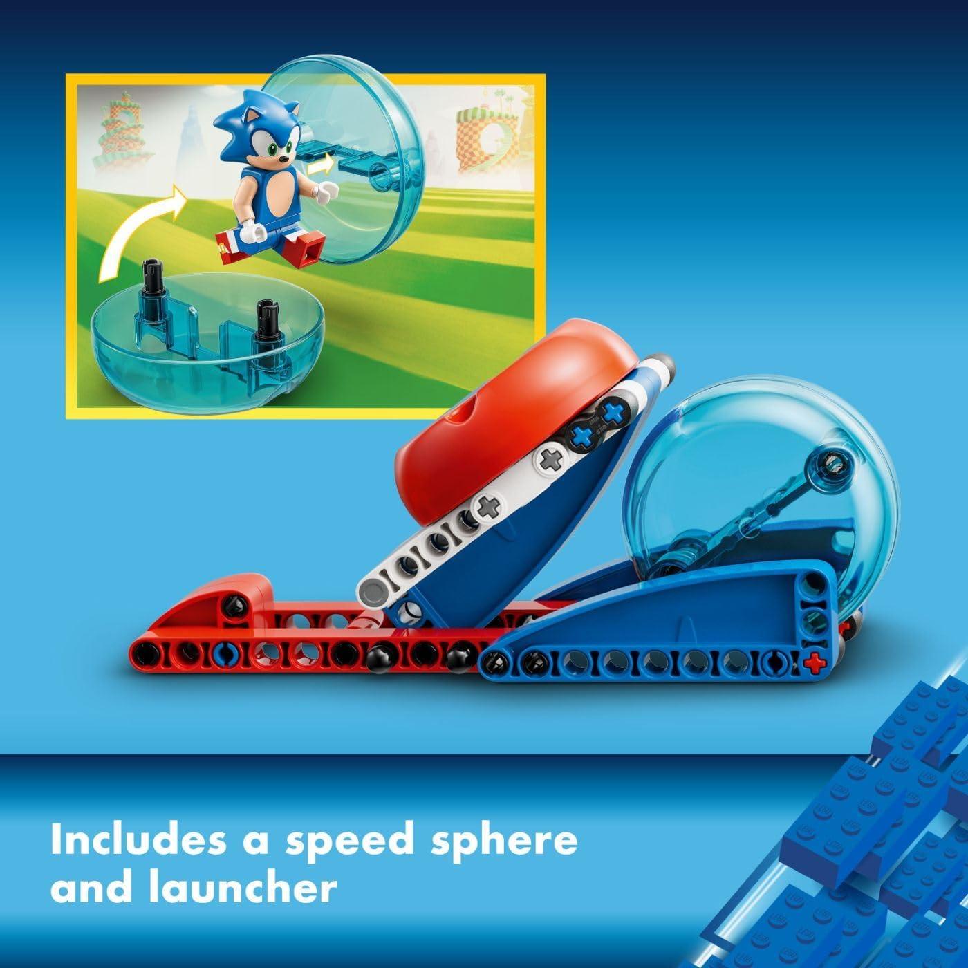 LEGO 76990  Sonic The Hedgehog Sonic’s Speed Sphere Challenge Building Toy Set, Sonic Playset with Speed Sphere Launcher and 3 Sonic Figures, Fun Birthday Gift for Young Fans Ages 6 and Up