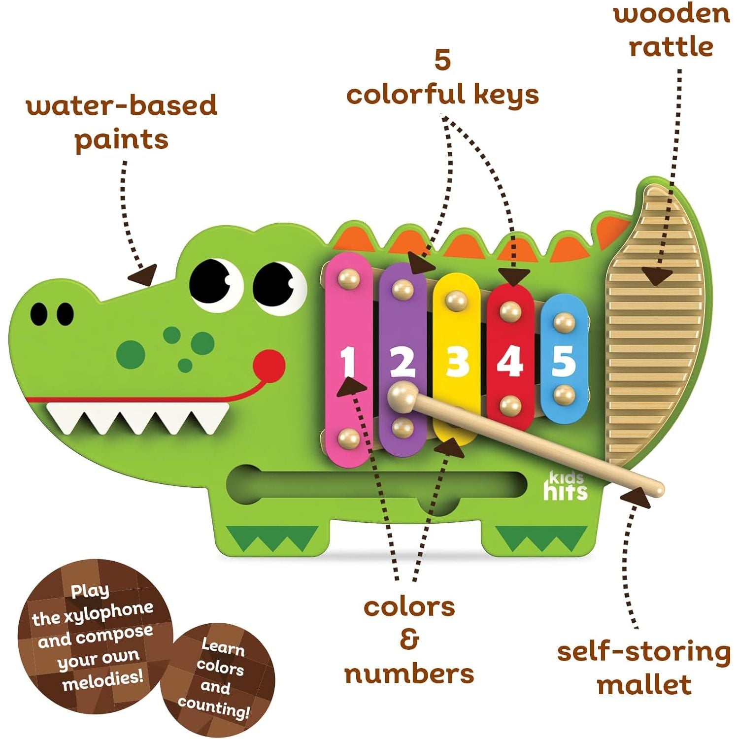 Kids Hits Harmonize Playtime with The Wooden Croco Xylophone Adventure