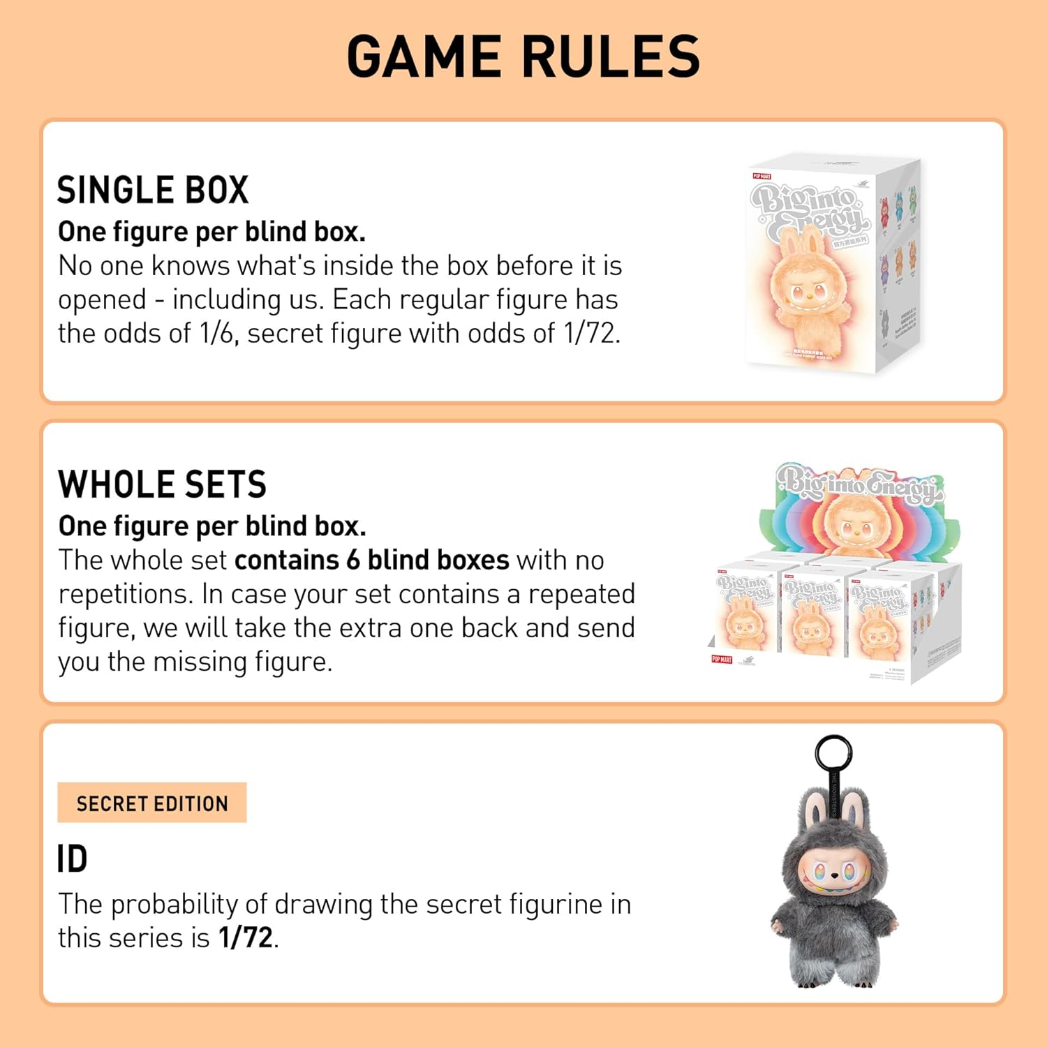 بوب مارت ذا مونسترز بيج إنتو إنرجي سيريز - صندوق أعمى من الفينيل المخملي