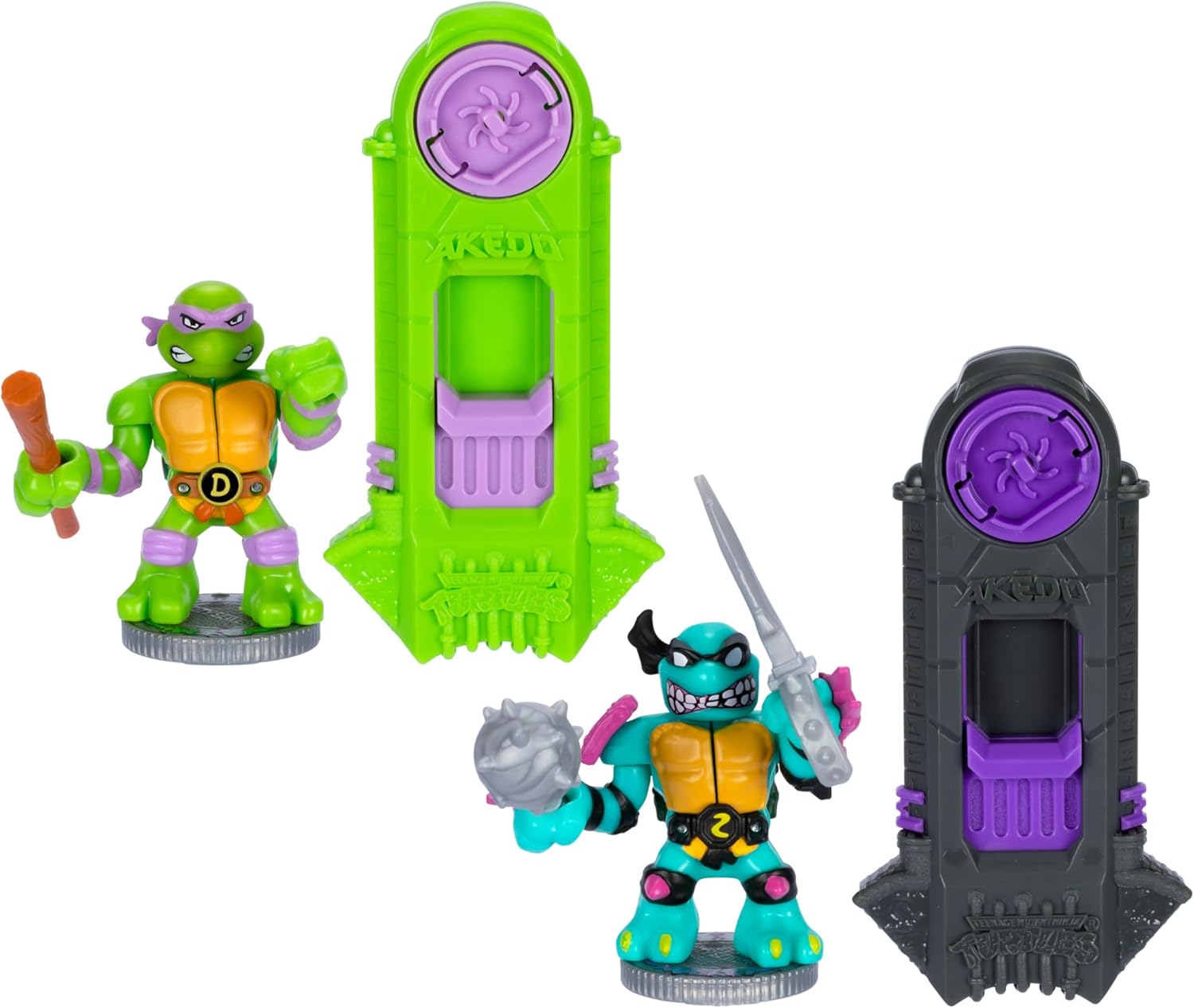 Akedo Teenage Mutant Ninja Turtles - Versus Pack Donnie Versus Slash, Includes 2 Mini Battling Figures