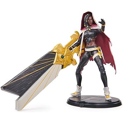 League of Legends, Official 6-Inch Senna Premium Collectible Action Figure with Base, The Champion Collection, Collector Grade