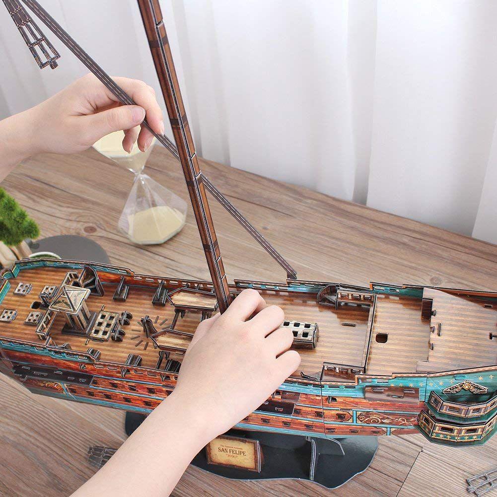Cubicfun San Felipe 3D Puzzle Spanish Aramada 1690, 248 Pcs