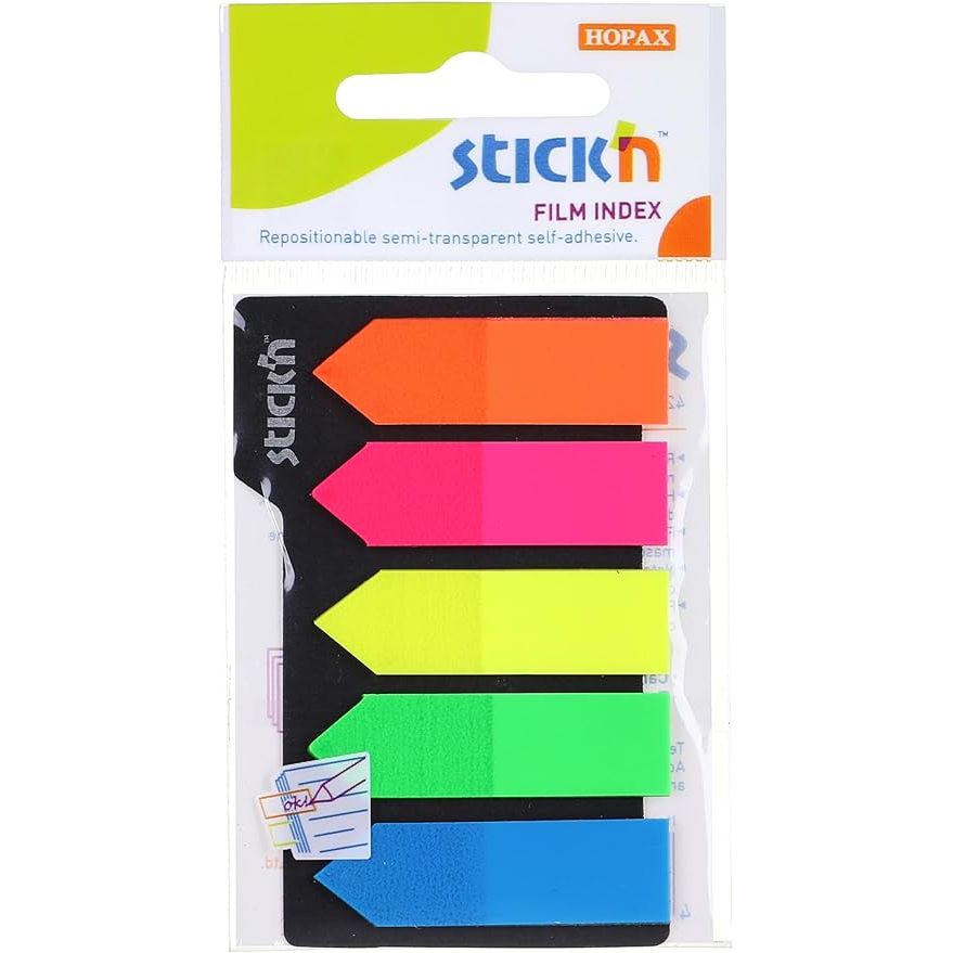 Hopax-stick'n 21143 sticky note 42x12 mm - multi color, 125 sheets
