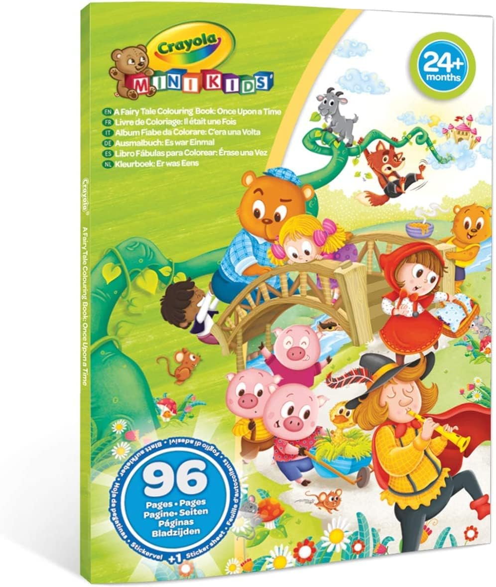 Crayola Mini Kids - Story Album for Coloring, 96 Pages and 1 Stickers, Creative and Educational Activity for Children