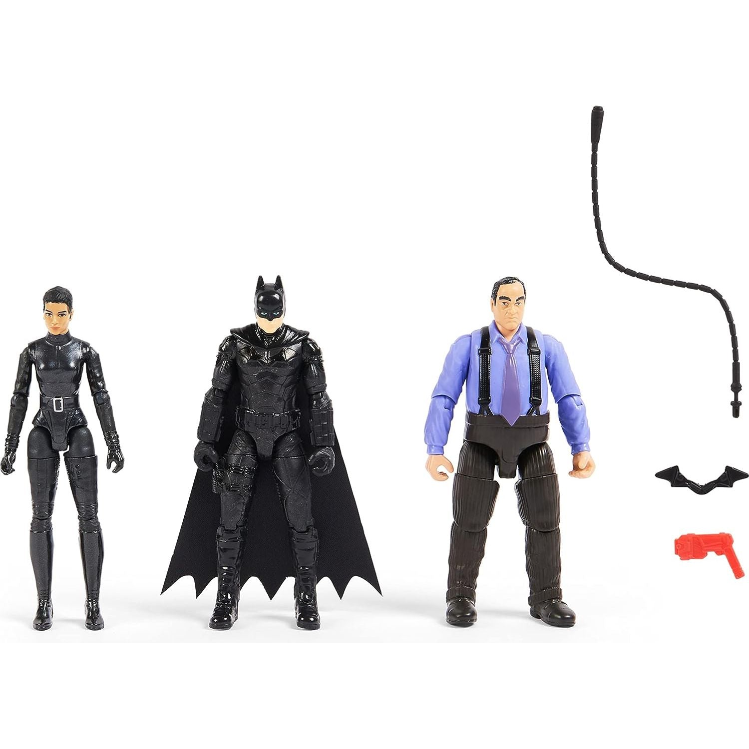 DC Comics, Batman 3-Pack ” Batman, Selina Kyle, The Penguin Action Figures, 3 Accessories, Batman Movie Kids Toy