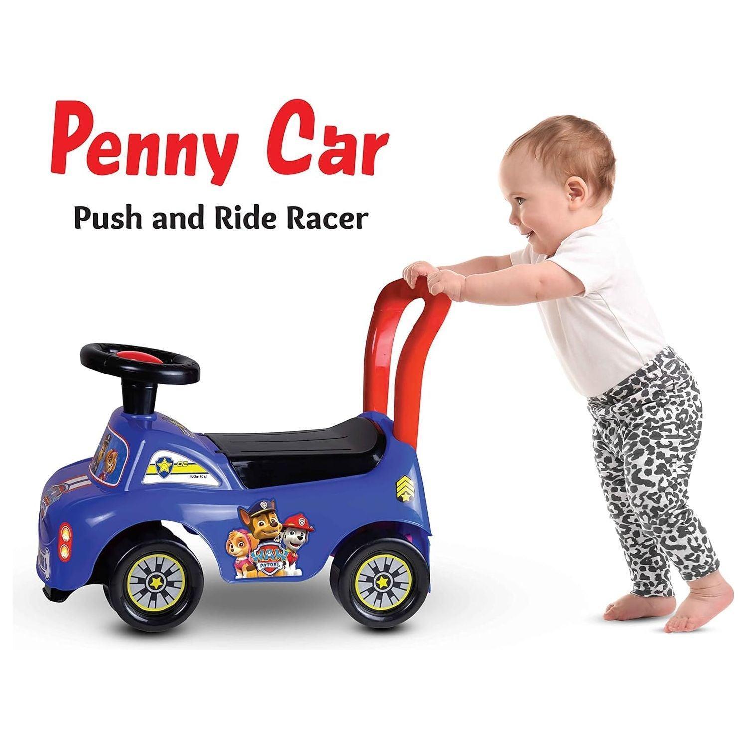 Tic Toys Plastic Push Car Game With Storage Box And Button For Kids - Frozen