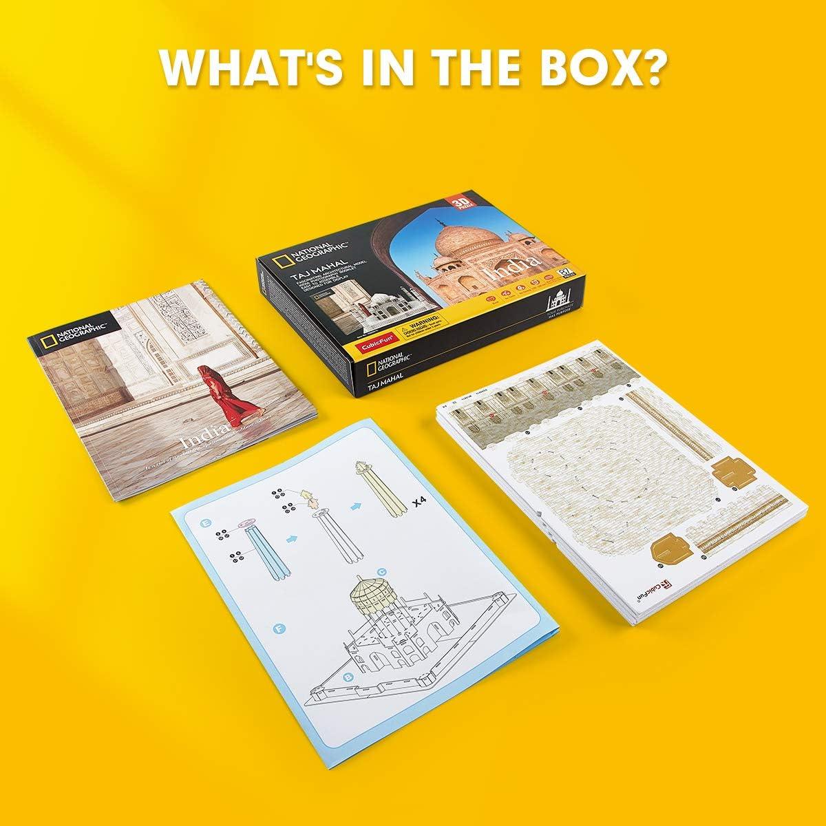 Cubic Fun Taj Mahal Shaped 3D Puzzle - 87 Pieces