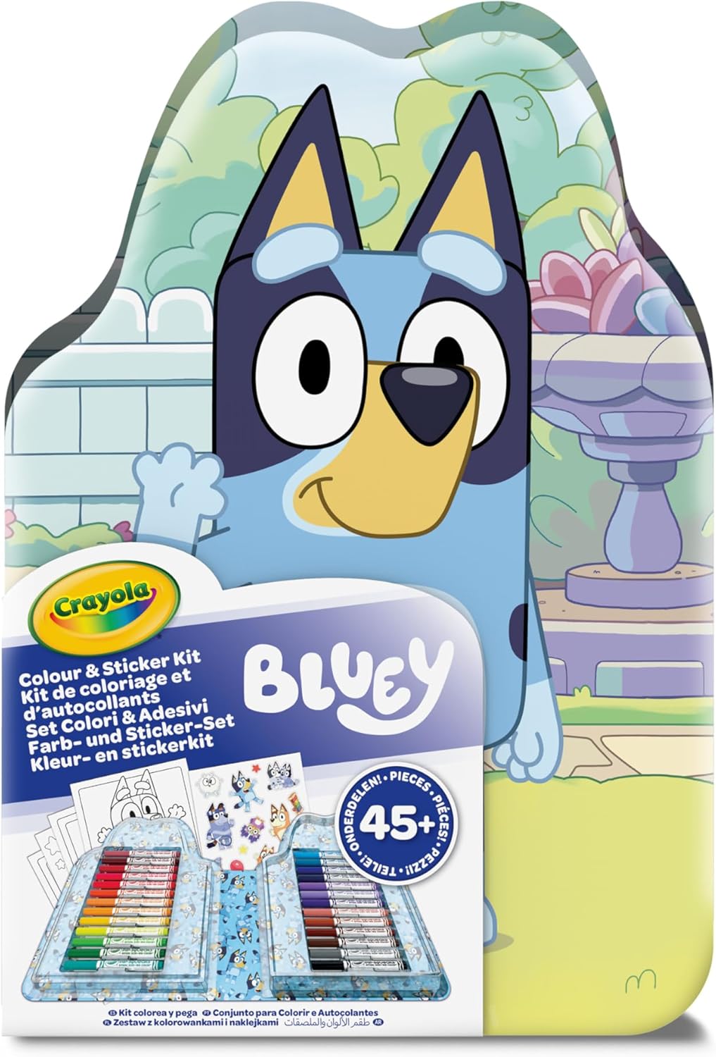 Crayola  Case with Colours & Stickers Bluey, Felt Pen Set, Colouring Pages, Stickers, 45 Pieces