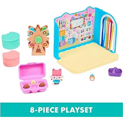 Gabby's Dollhouse, Baby Box Cat Craft-A-Riffic Room with Exclusive Figure, Accessories, Furniture and Dollhouse Delivery, Kids Toys for Ages 3 and up