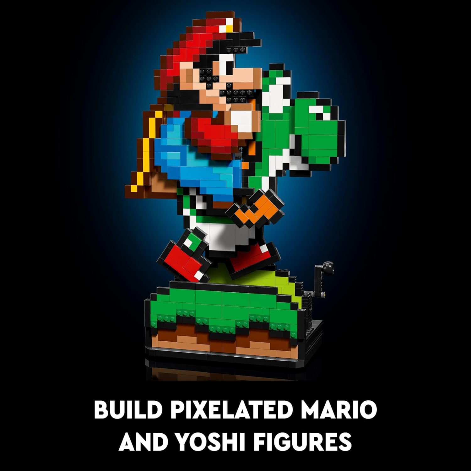 LEGO 71438 Super Mario World: Mario & Yoshi Nintendo Gift for Adult Fans, Mario Collectible Playset, Pixelated Nintendo Figures, Playful Display Model, Fun Room Décor, 71438