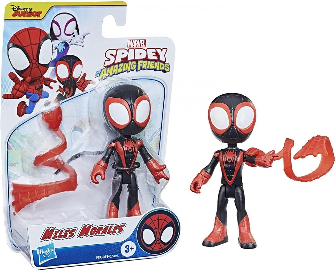 Spidey and his Amazing Friends Marvel Miles Morales Hero Figure, 4-Inch Scale Action Figure, Includes 1 Accessory.