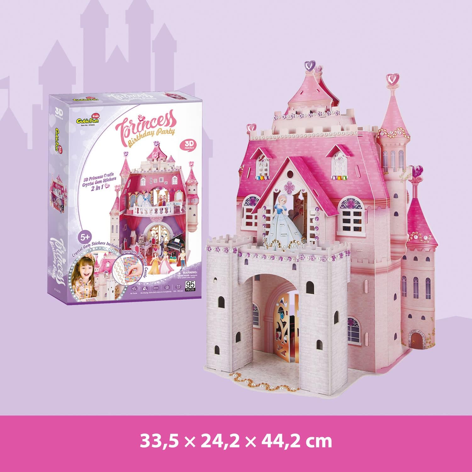 3D Puzzle Children - Princess Birthday Party , Princess Castle 95 Pieces