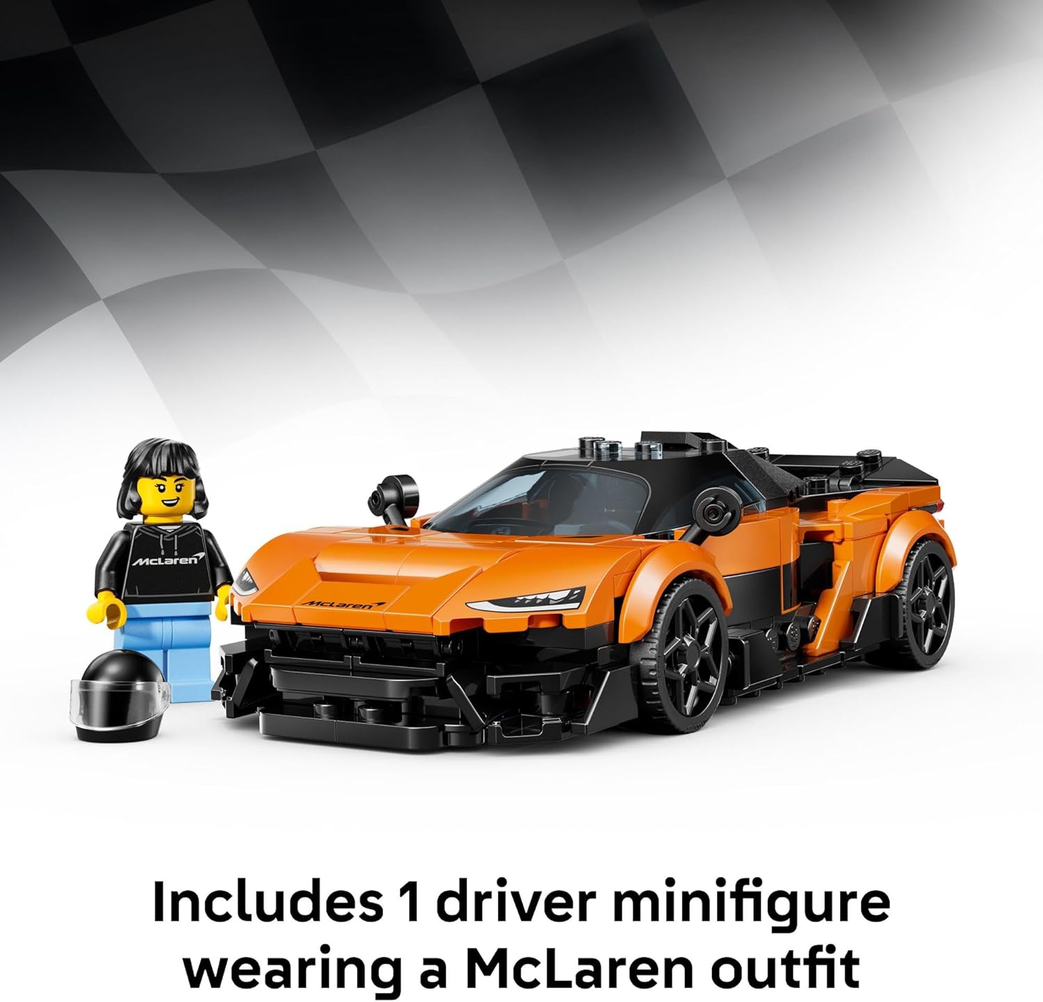 LEGO Speed Champions McLaren W1 Race Car Toy for Boys & Girls, Ages 9+ - Building Set for Pretend Play & Display w/1 Driver Minifigure - Gift Idea for Kids & Supercar Fans - 77257