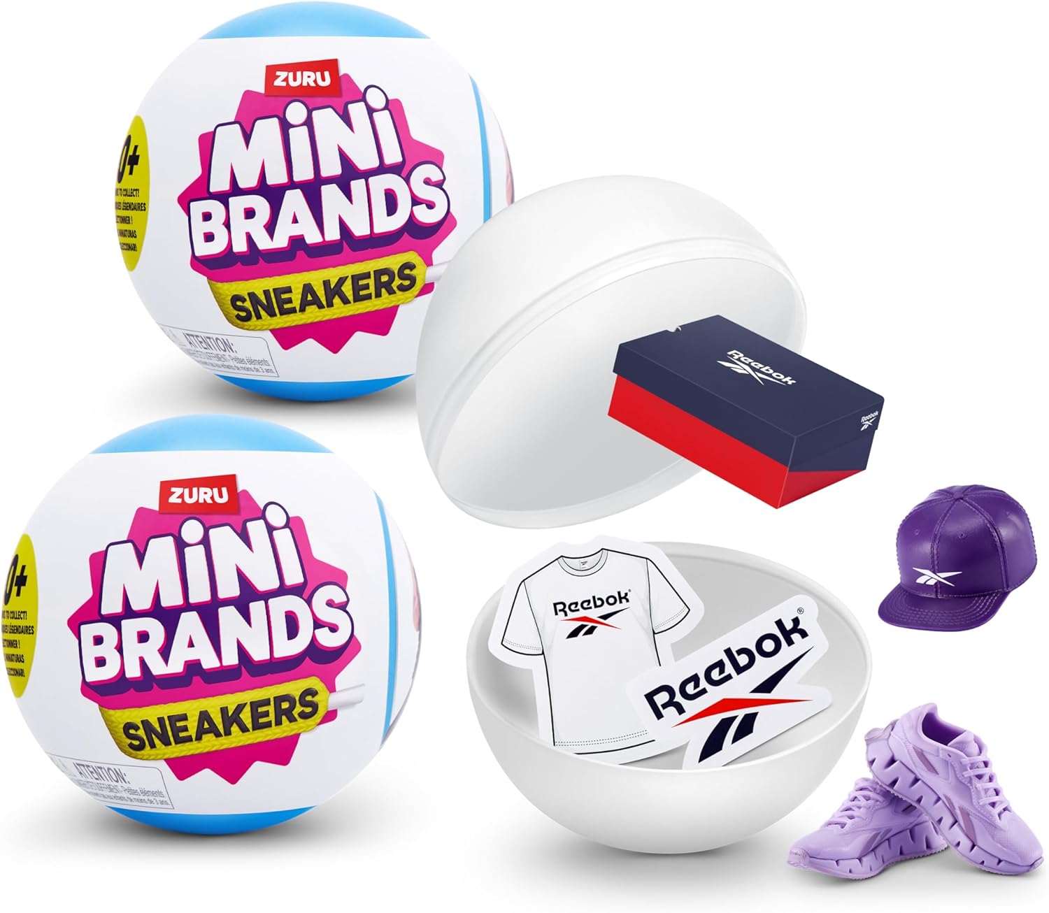 Mini Brands Sneakers Capsule by ZURU Real Miniature Sneaker Brands Collectible Toy, Capsules of 5 Mystery Miniature Brands for Girls, Teens, Adults and Collectors