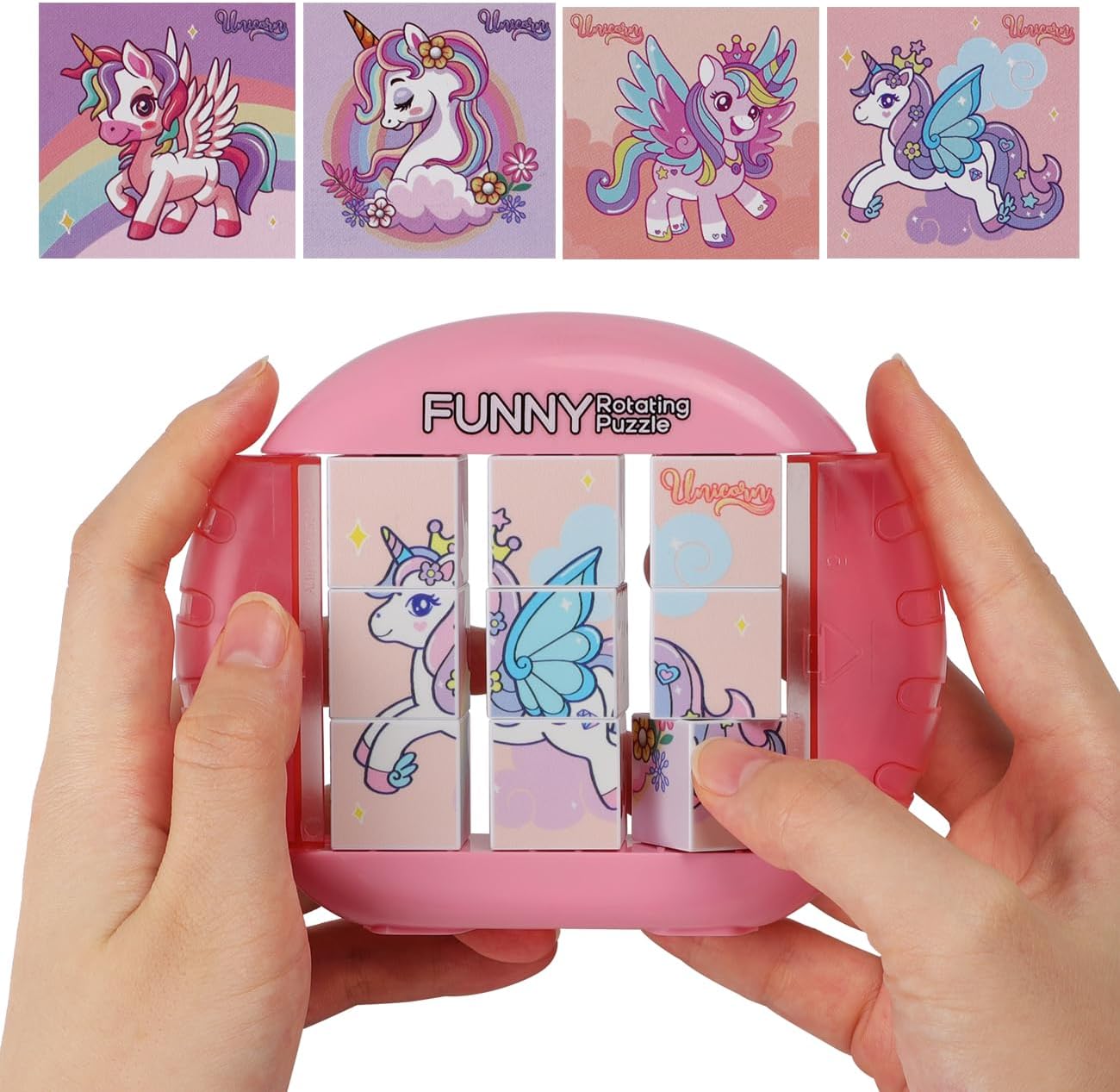 Fullware 3×3 Rotating Puzzle for Kids - Unicorn