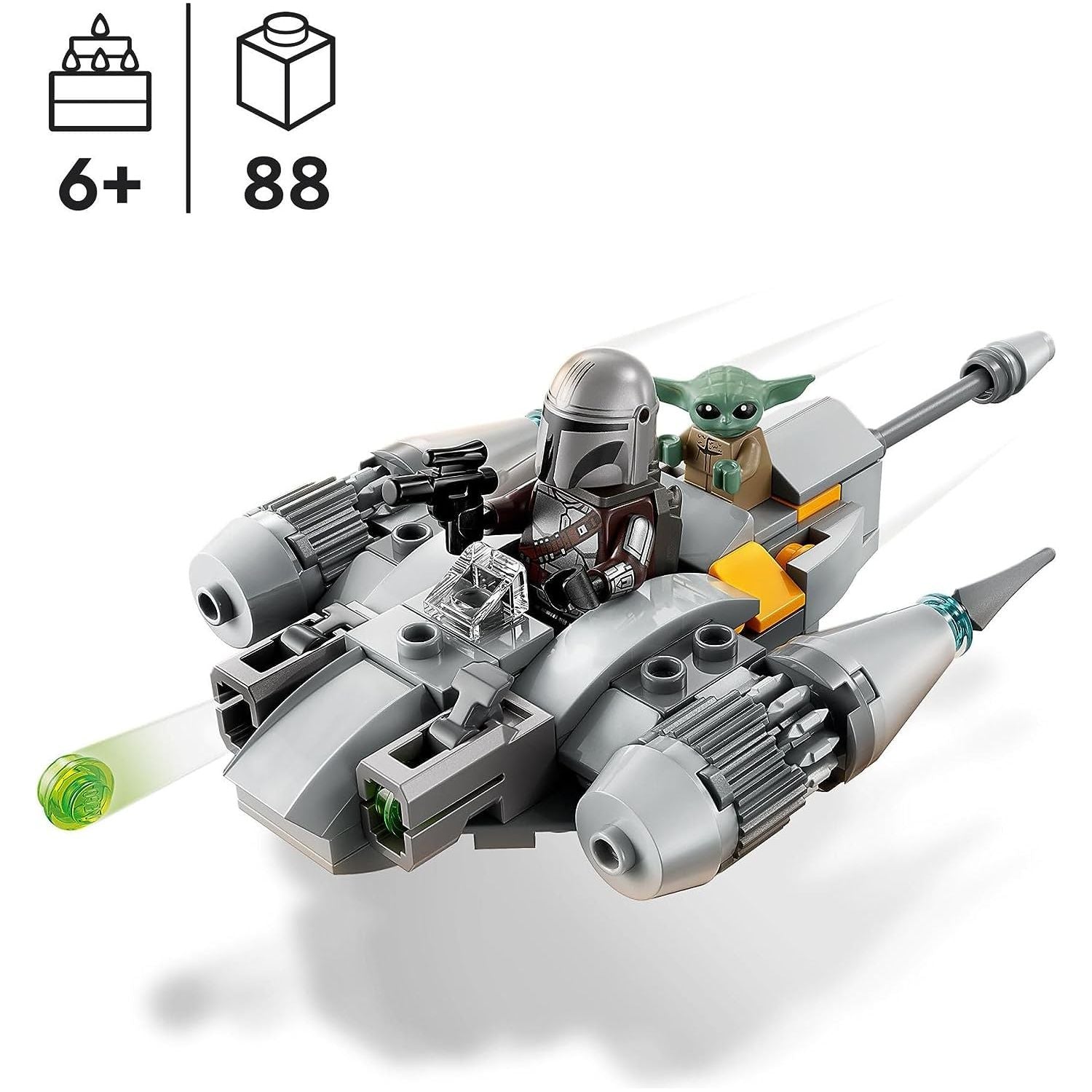LEGO 75363 Star Wars The Mandalorian’s N-1 Starfighter Microfighter Building Toy Set with Mando and Grogu 'Baby Yoda' Minifigures