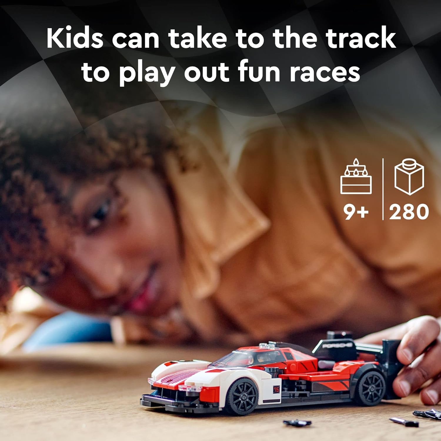 ليجو سبيد تشامبيونز بورش 963 76916، مجموعة بناء نموذج سيارة، لعبة سيارة سباق للأطفال، مجموعة 2023 قابلة للتجميع مع شخصية سائق صغيرة