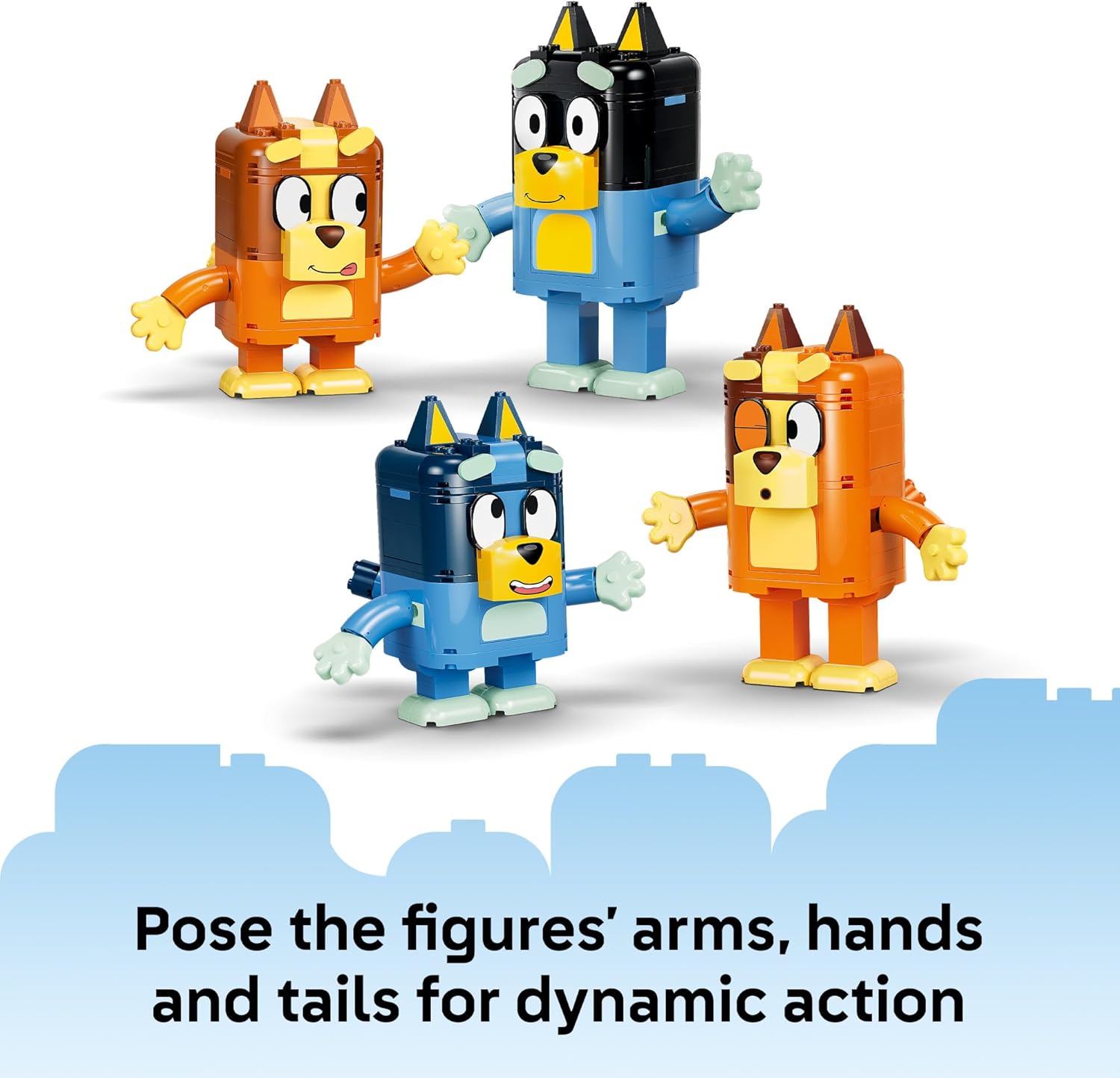 LEGO Bluey Brick-Built Bluey Family - Building Toy for Girls & Boys, Ages 5+ - Figures for Play or Display - Kids Bedroom or Desk Decor - Gift for Birthdays - 11217