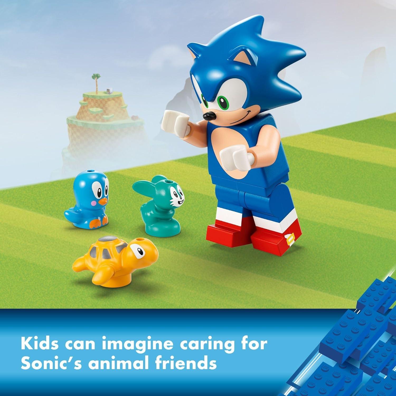 LEGO 76993 Sonic The Hedgehog Sonic vs. Dr. Eggman’s Death Egg Robot Building Toy for Sonic Fans and 8 Year Old Gamers, Includes Speed Sphere and Launcher Plus 6 Sonic Figures for Creative Role Play