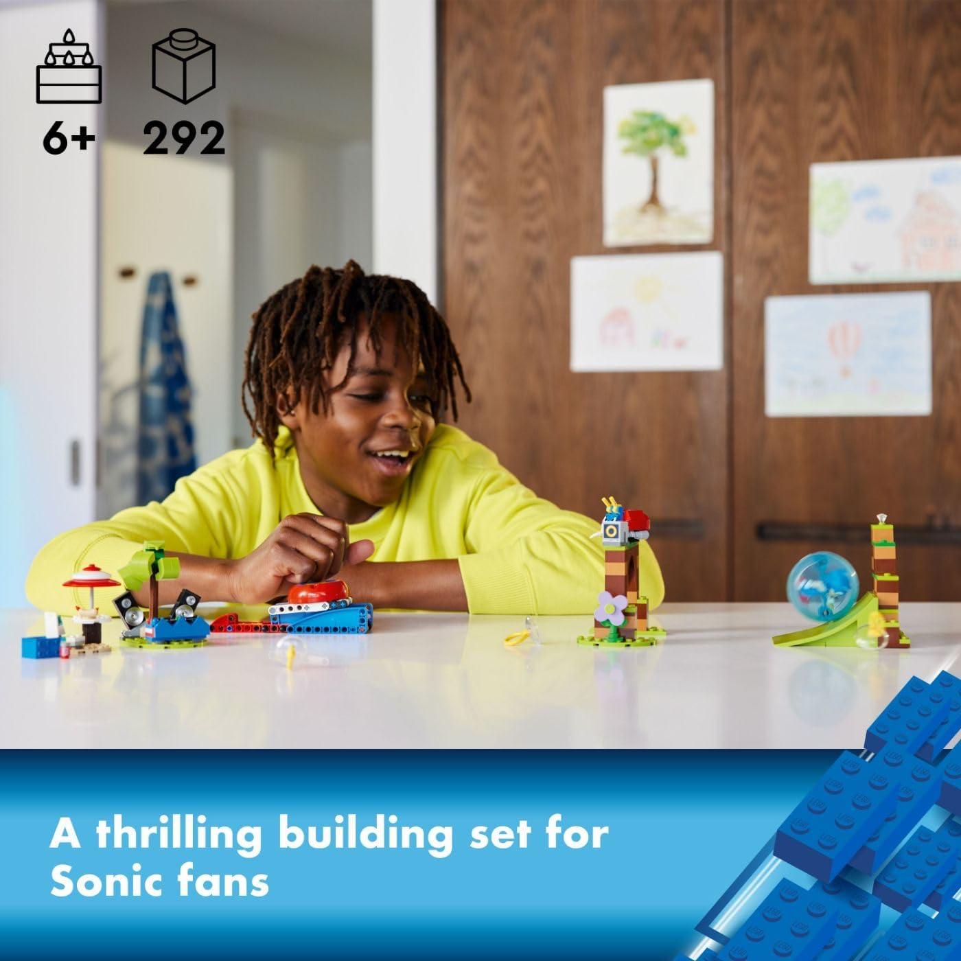 LEGO 76990  Sonic The Hedgehog Sonic’s Speed Sphere Challenge Building Toy Set, Sonic Playset with Speed Sphere Launcher and 3 Sonic Figures, Fun Birthday Gift for Young Fans Ages 6 and Up