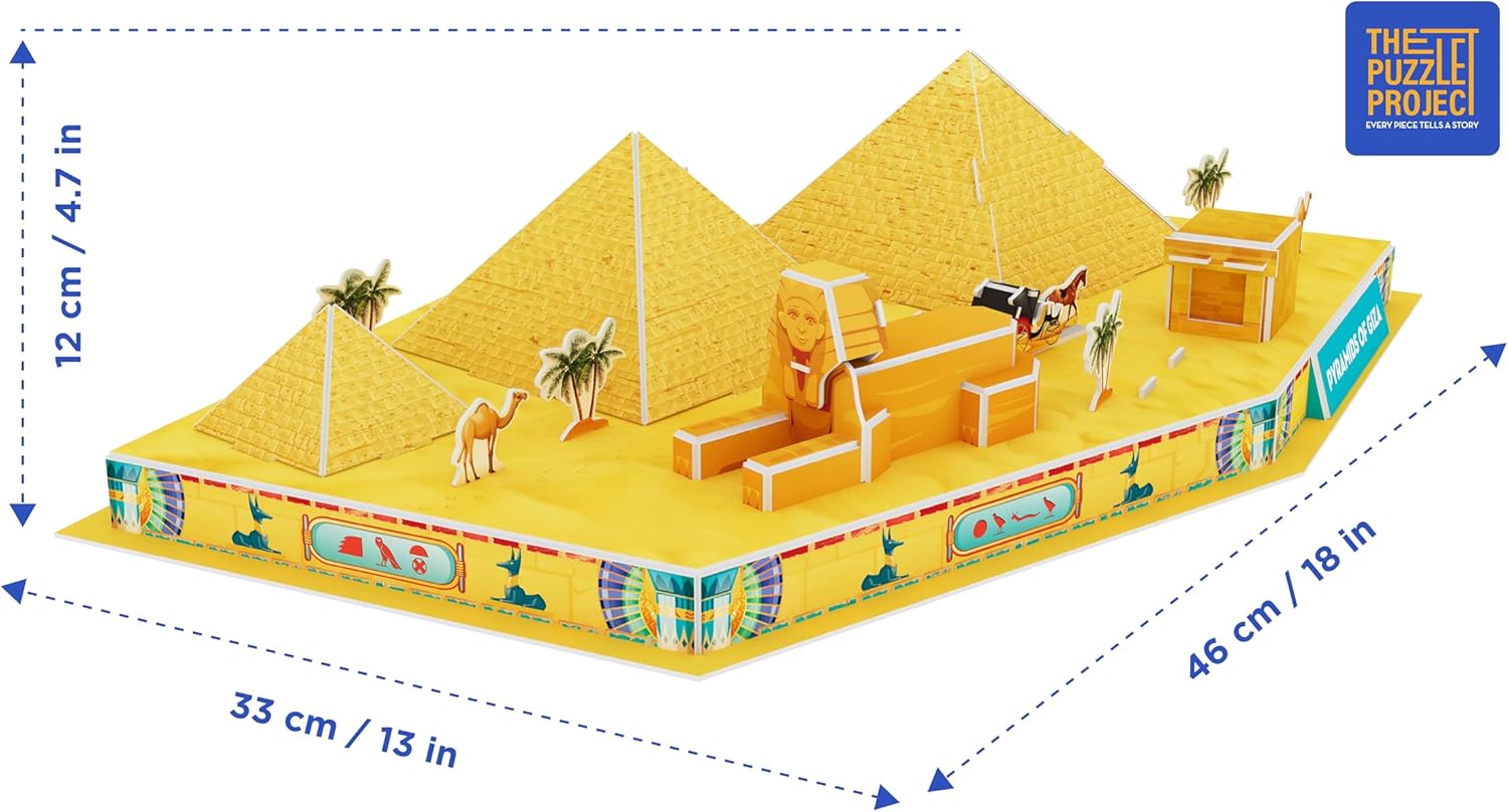 Pyramids Of Giza 3d puzzle - 91 Pieces, Egyptian Pyramids Egypt 3D Puzzle