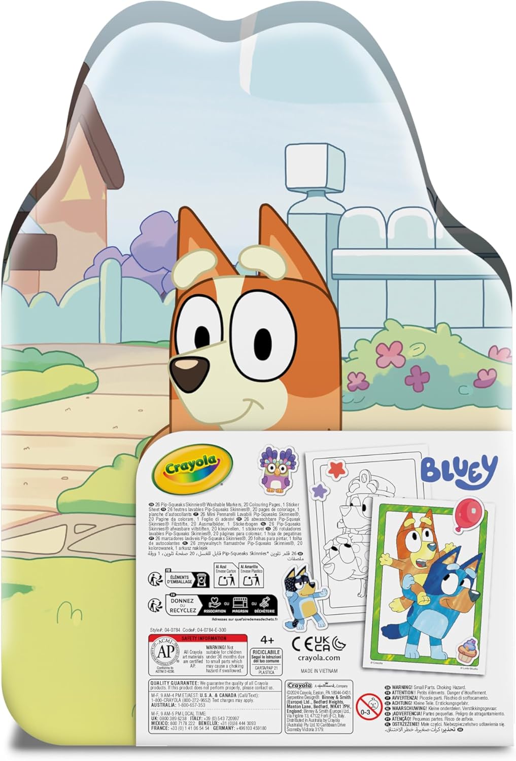 Crayola  Case with Colours & Stickers Bluey, Felt Pen Set, Colouring Pages, Stickers, 45 Pieces