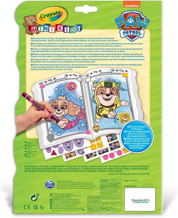 Crayola Vivid Imaginations Paw Patrol Colour and Shapes Activity Book