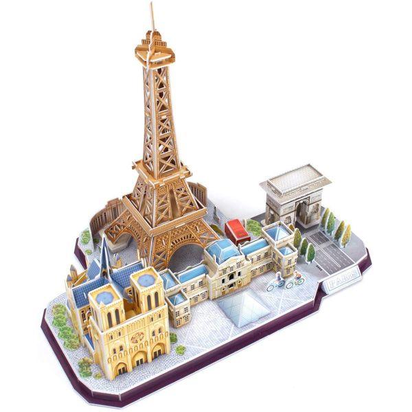 CubicFun City Line Paris Landmarks 3D Puzzle 114 Pieces