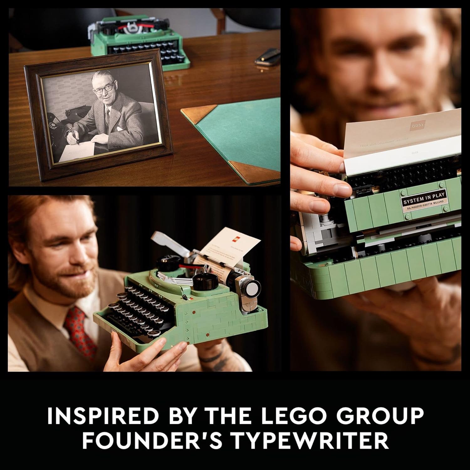 LEGO Ideas 21327 Typewriter Building Set , Collectible Retro Display Model, Creative Hobbies Unique Gift Idea