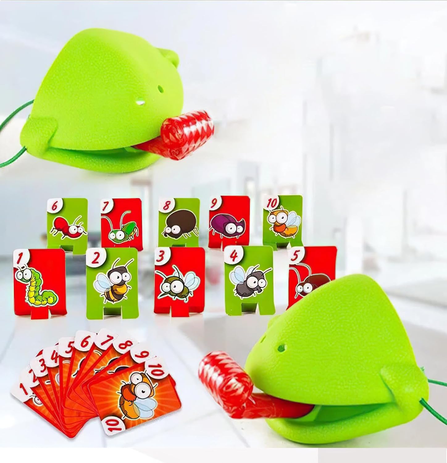 Game Quick Tongue Catch Bugs Game,Quick to Lick The Bugs, Chameleon Game, Memory Game 007-87