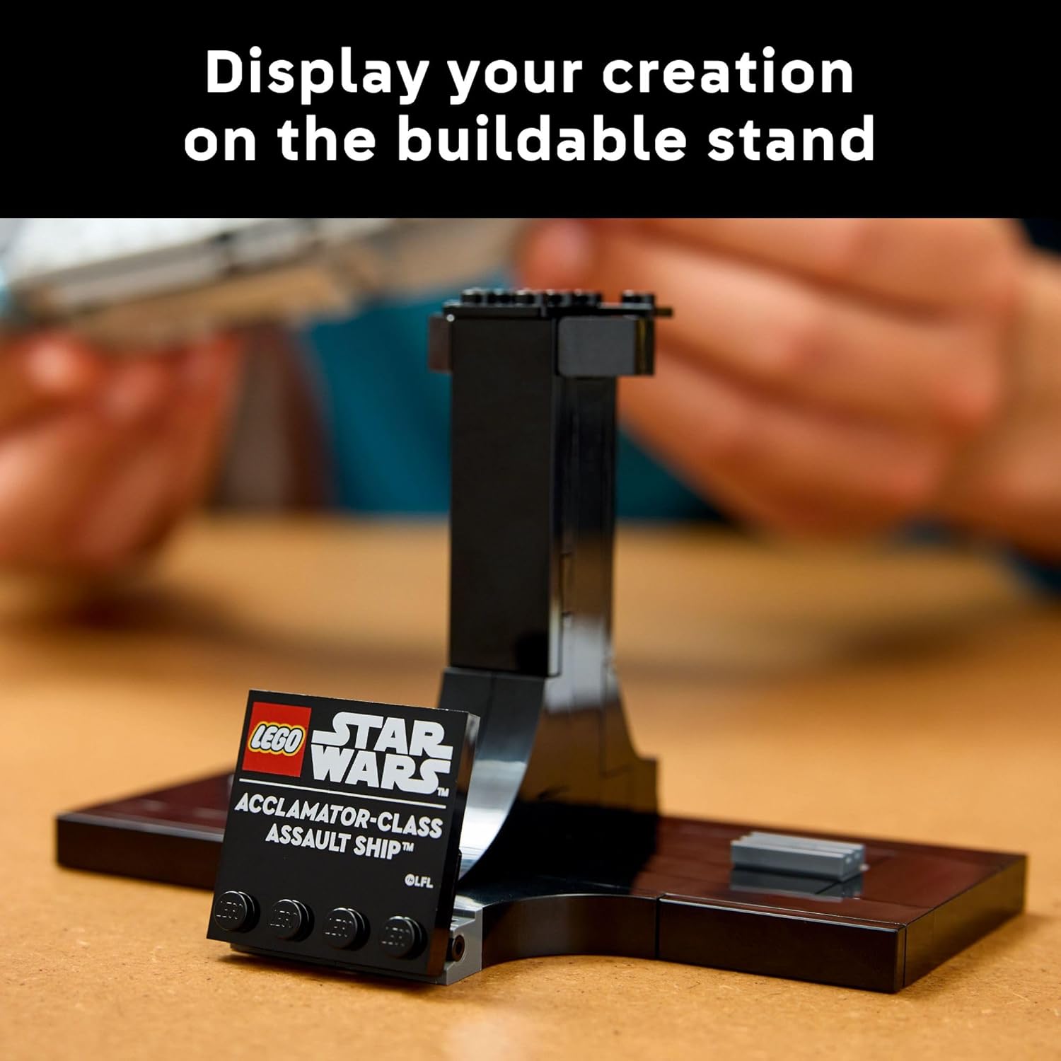 LEGO Star Wars 75404 Attack of The Clones Acclamator-Class Assault Ship Building Set for Adults - Star Wars Collectible Set with Display Stand