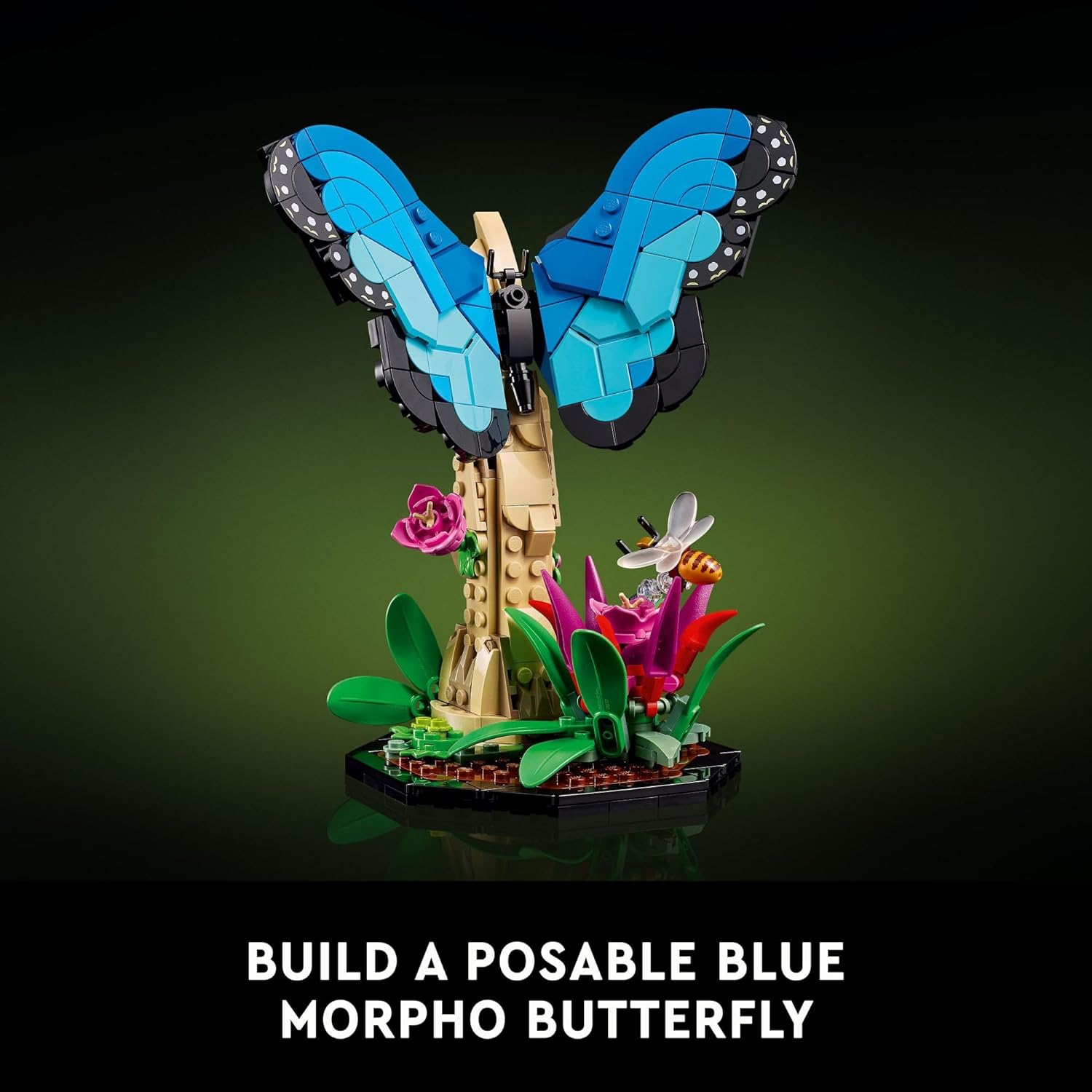 LEGO 21342 Ideas The Insect Collection, Fun Gift for Nature Lovers, with Life-Size Blue Morpho Butterfly, Hercules Beetle and Chinese Mantis Display Models, Bug Building Set and Nature Décor