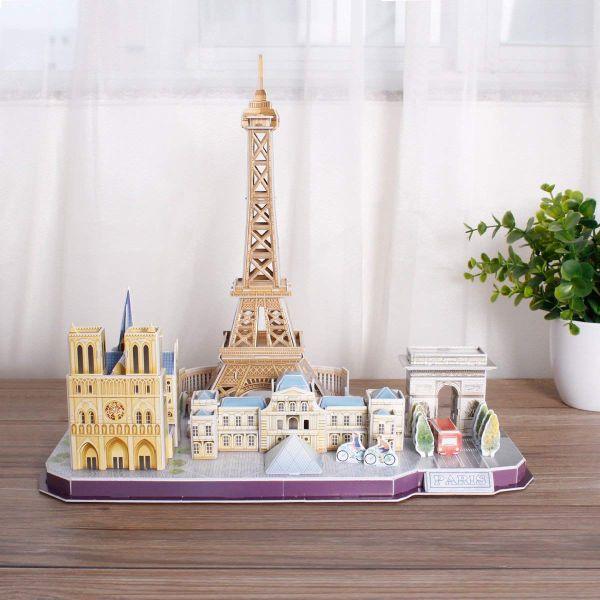 CubicFun City Line Paris Landmarks 3D Puzzle 114 Pieces