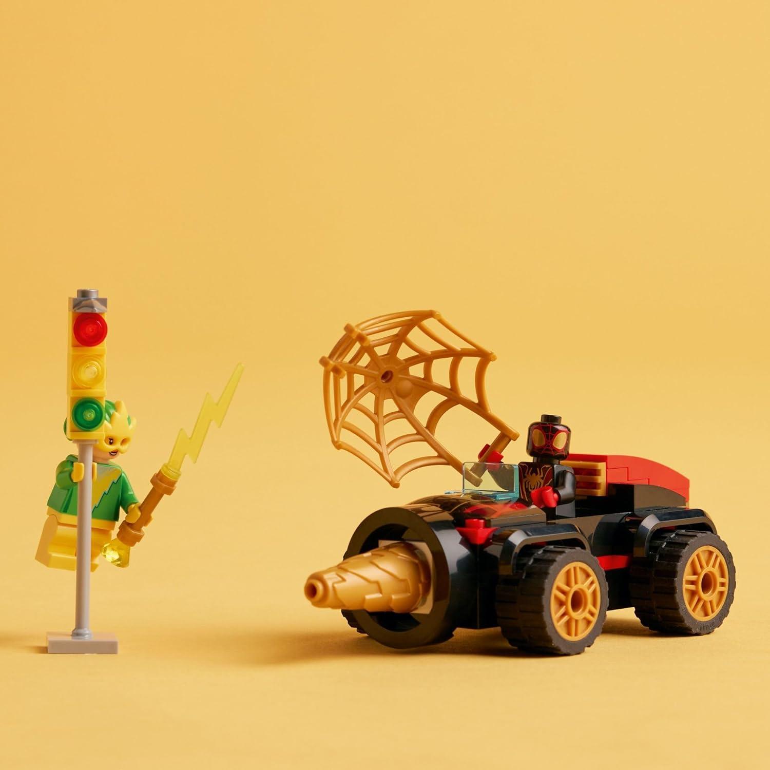 10792 LEGO 10792 Marvel Drill Spinner Vehicle, Miles Morales Spin Car with 2 ...