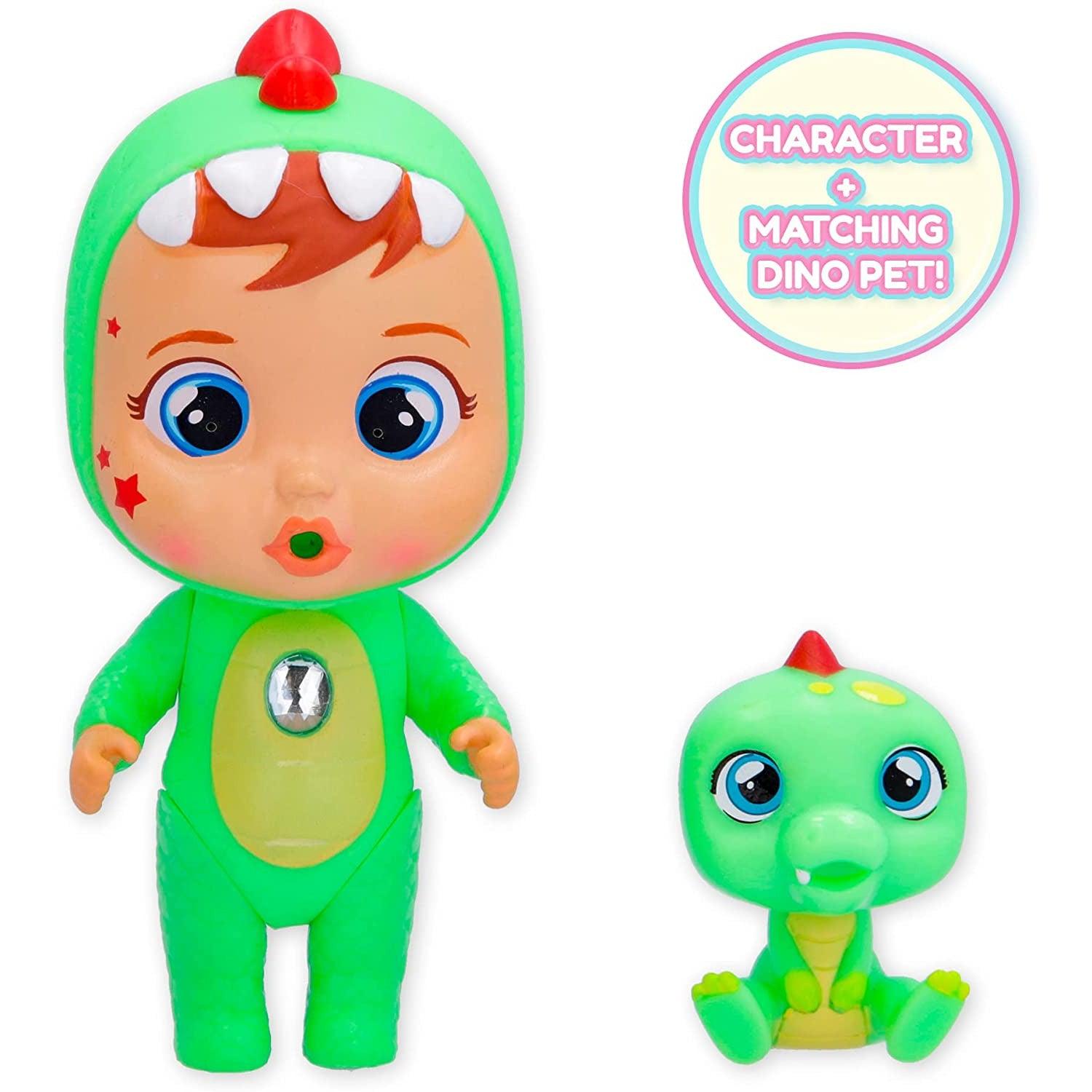Cry Babies Magic Tears ICY World - Dino Series | 10+ Surprises Including Doll, Dinosaur Pet and Accessories