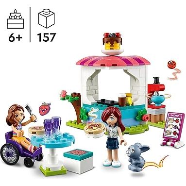 LEGO Friends Pancake Shop 41753 Building Toy Set, Pretend Creative Fun for Boys and Girls Ages 6+, with 2 Mini-Dolls and Accessories, Inspire Imaginative Role Play