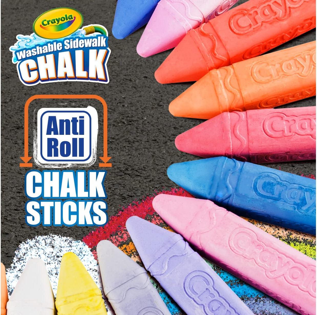 Crayola Washable Sidewalk Chalk, 48 Assorted Bright Colors
