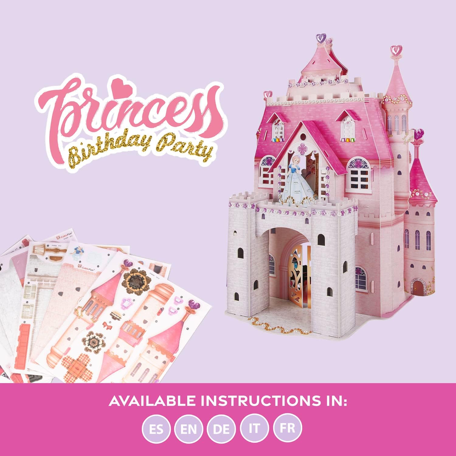3D Puzzle Children - Princess Birthday Party , Princess Castle 95 Pieces