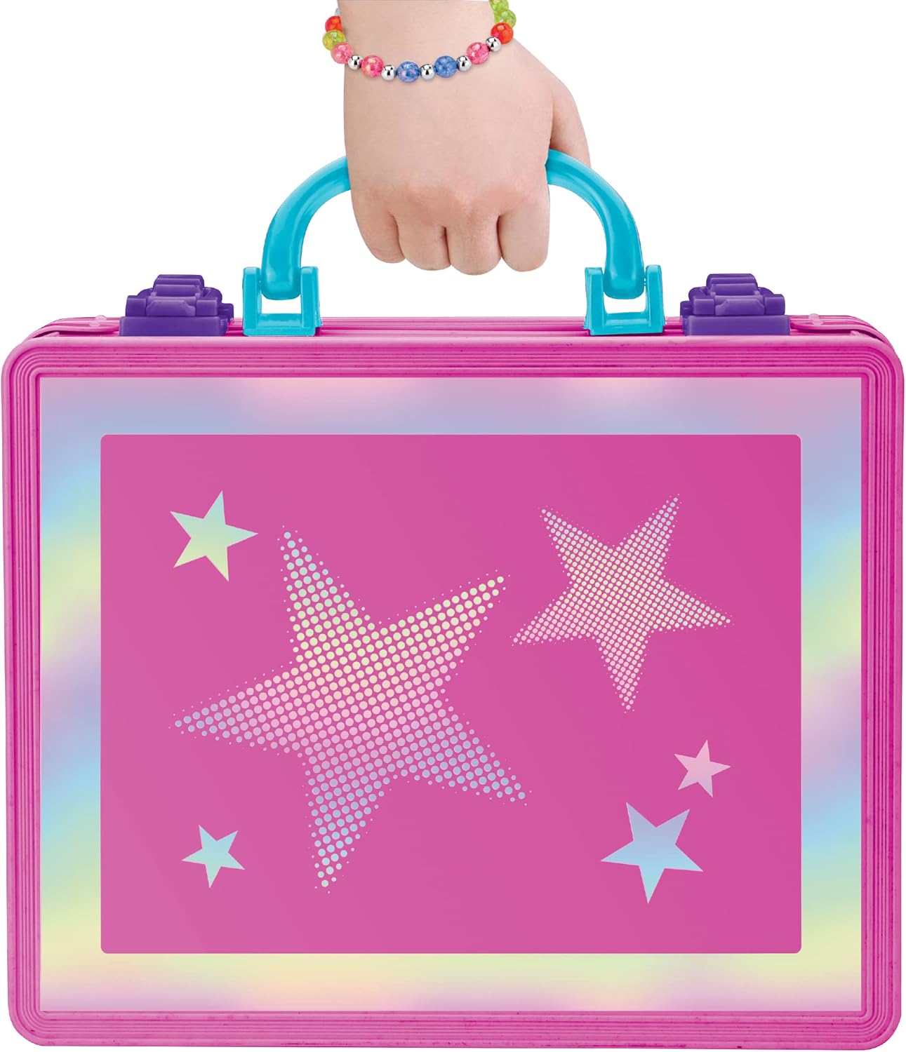 Cra-Z-Art 17362 Shimmer N Sparkle Light up Beauty Pink Case for Children with Hollywood Style Lights Real Washable Makeup for Kids, Black