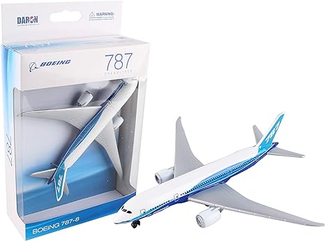 Daron Boeing 787 Dream Liner Single Plane, White Blue